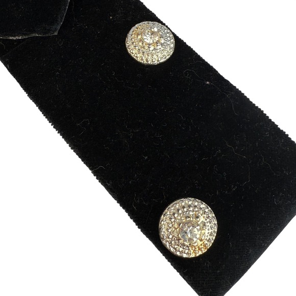 Vintage The Limited Rhinestone Belt Velvet Womens Size Large Hollywood Glam - Picture 5 of 14